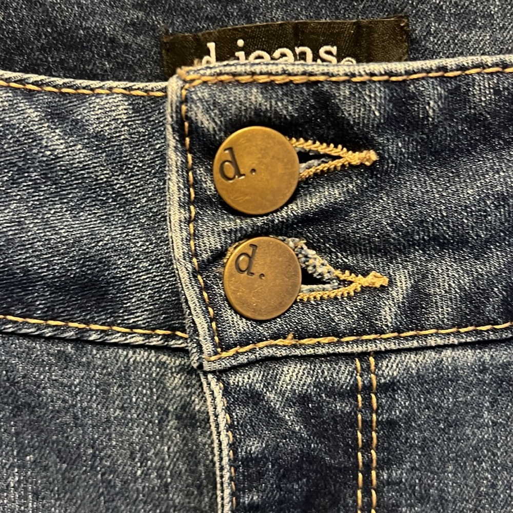 d. jeans Blue Skinny Jeans with Faded Details - Picture 3 of 6